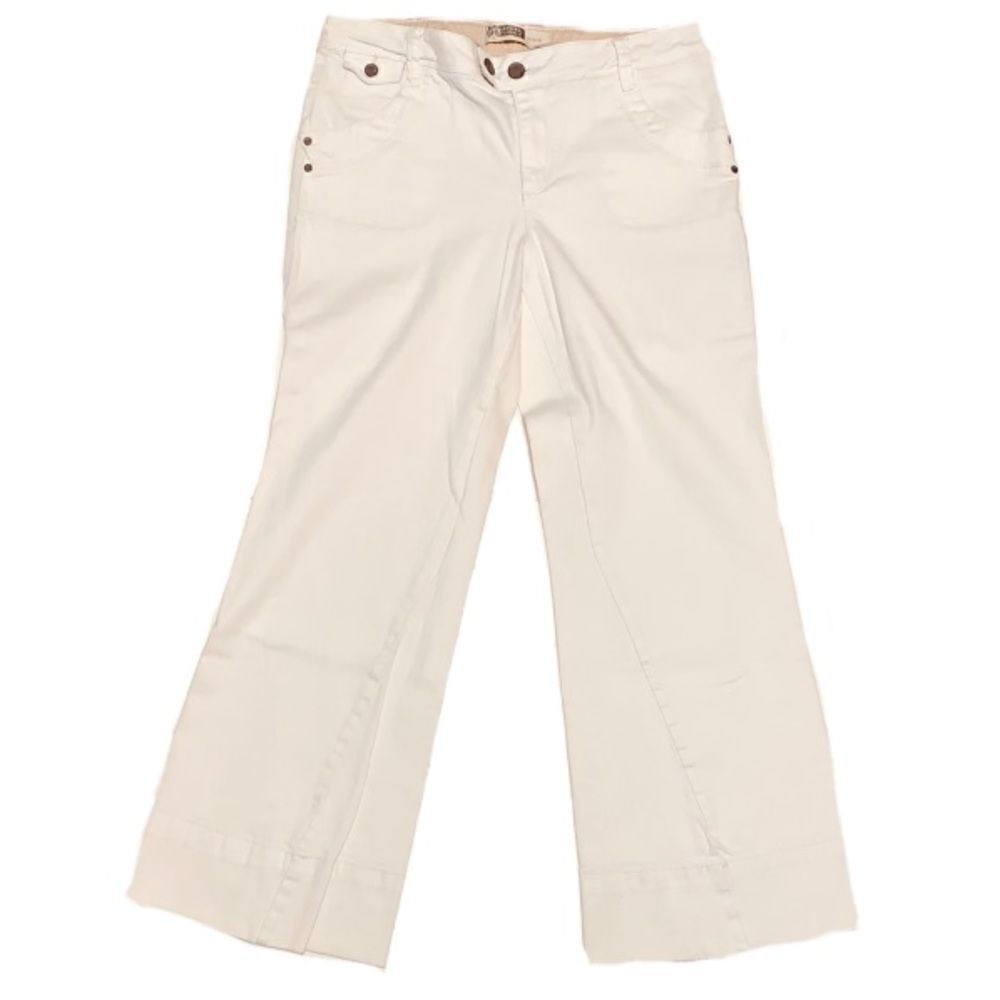 Route 66 white denim wide leg pants 11/12‎